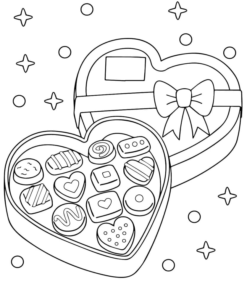 Chokoladekærlighed Tegninger til Farvelægning