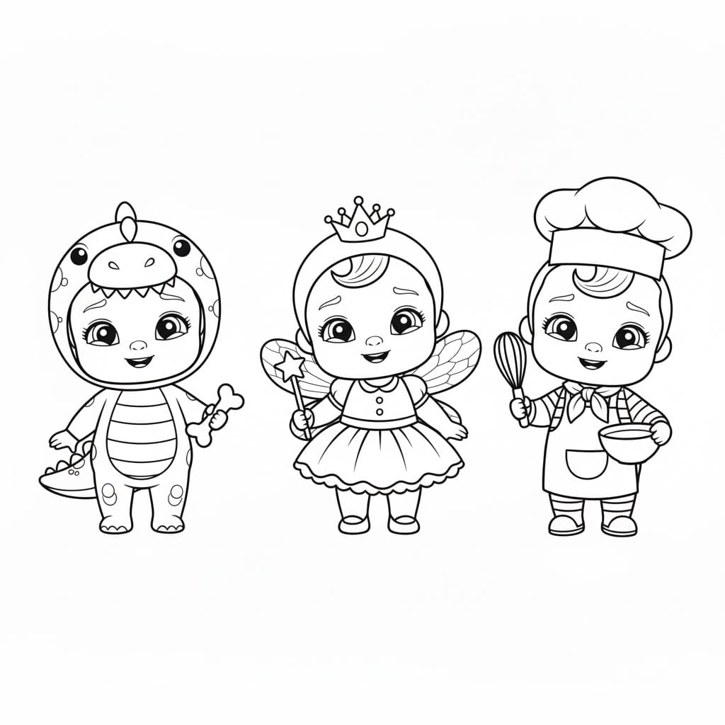 Cry Babies gratis printbar Tegninger til Farvelægning