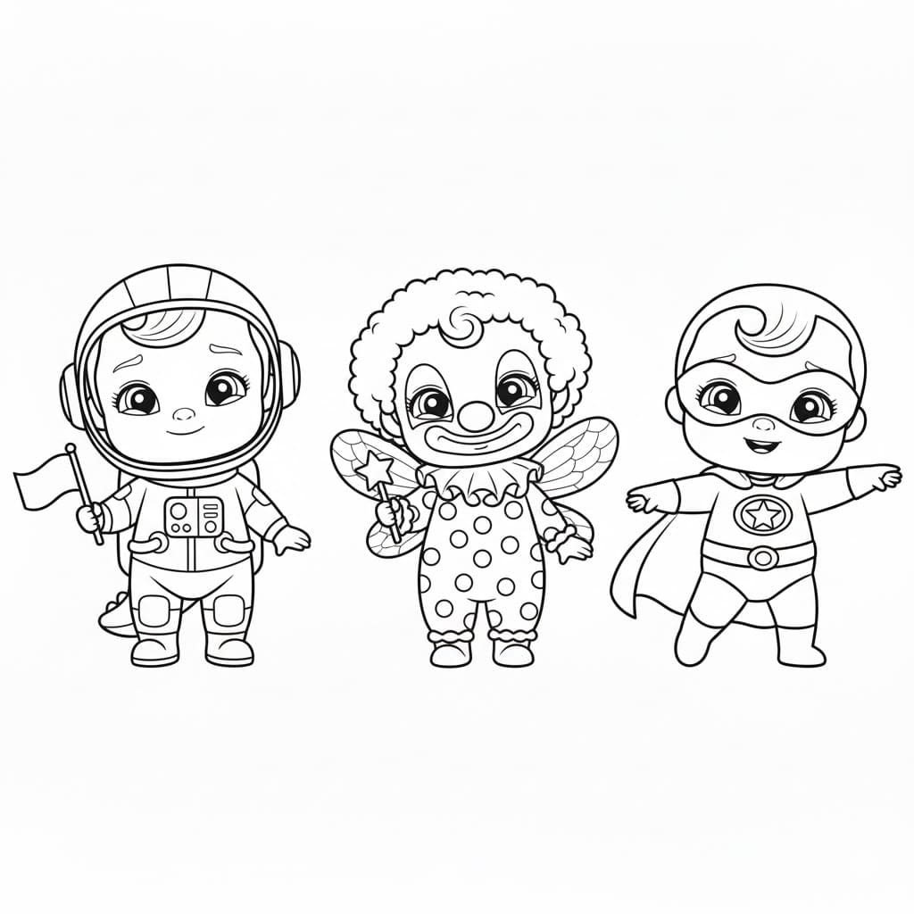 Cry Babies printbar gratis Tegninger til Farvelægning