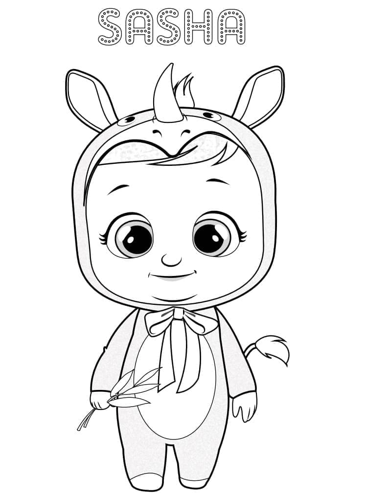 Cry Babies Sasha Tegninger til Farvelægning