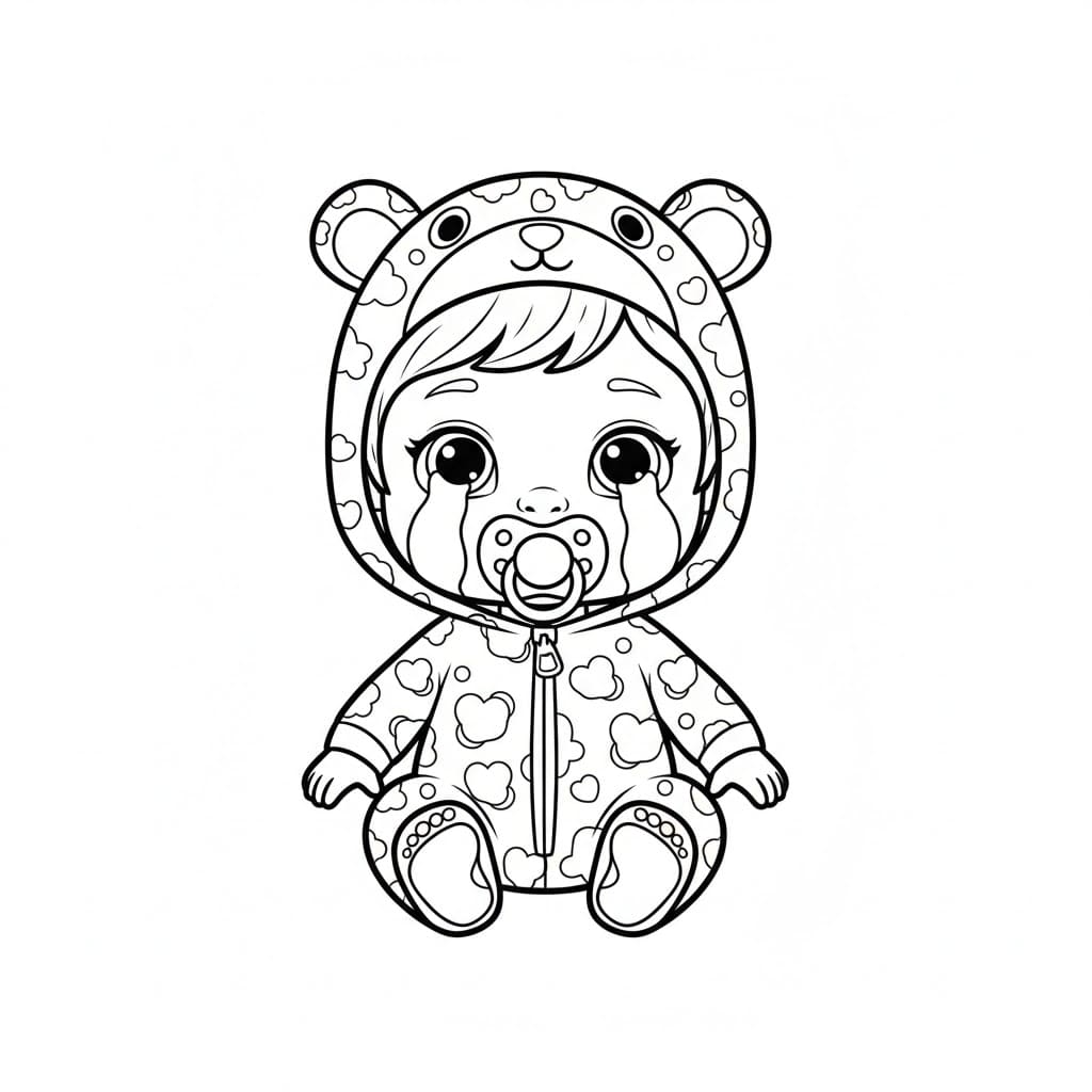 Cry Babies til børn gratis Tegninger til Farvelægning