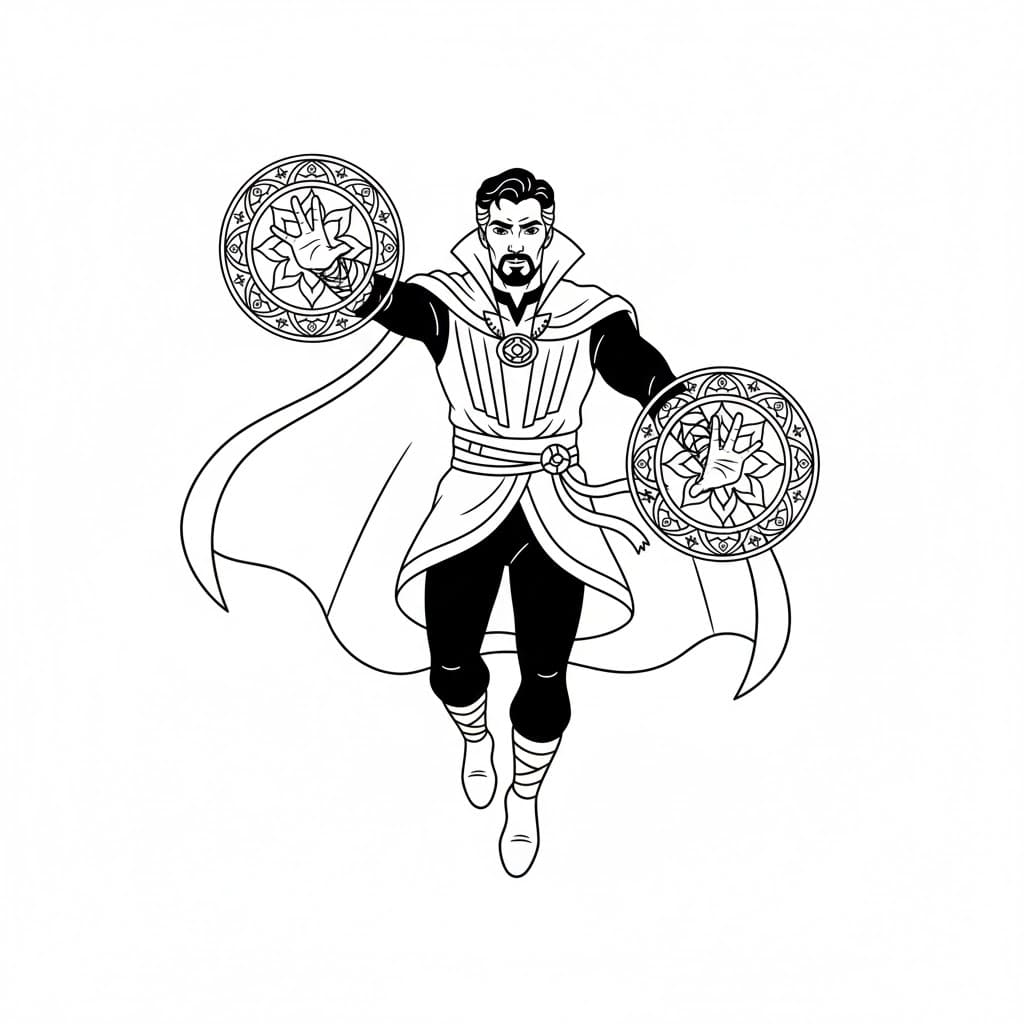 Doctor Strange fantastisk Tegninger til Farvelægning