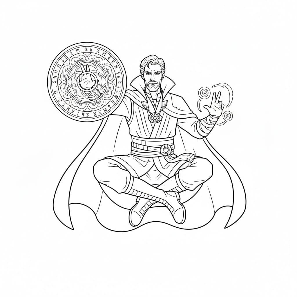 Doctor Strange printbar Tegninger til Farvelægning