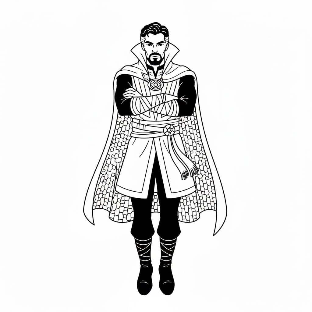Doctor Strange sej Tegninger til Farvelægning