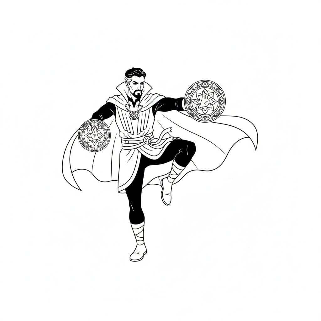 Doctor Strange simpel Tegninger til Farvelægning