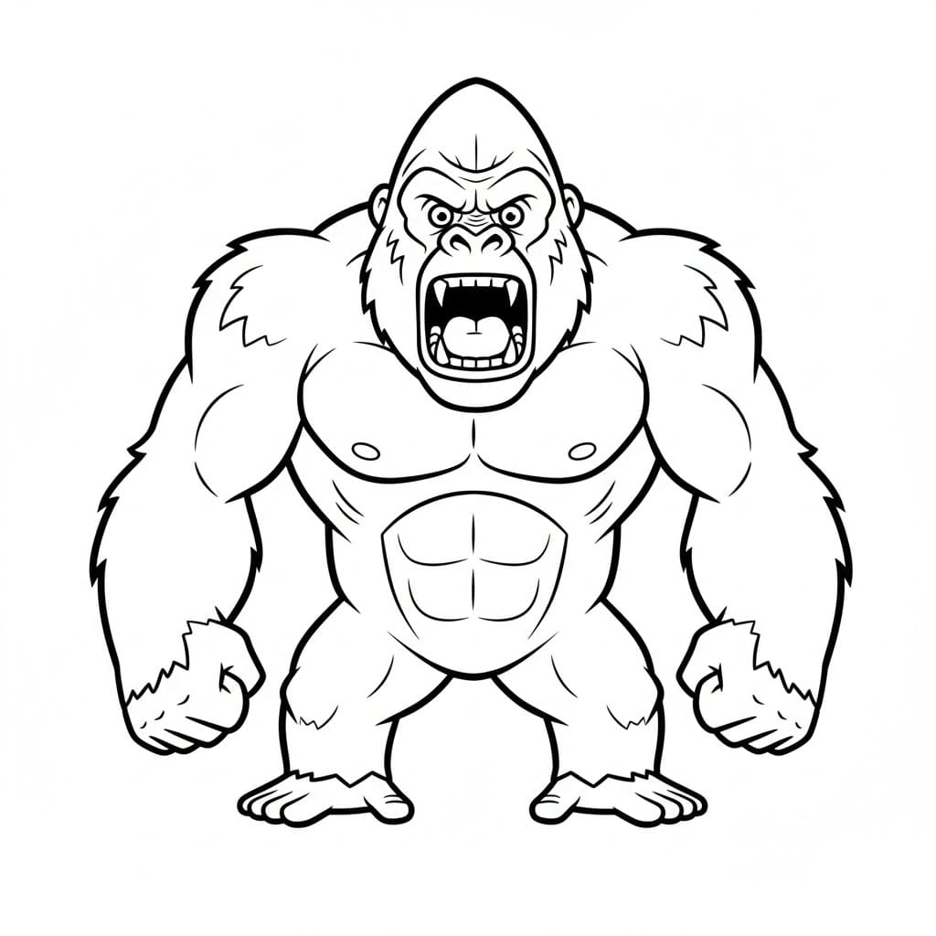 Fantastisk King Kong Tegninger til Farvelægning