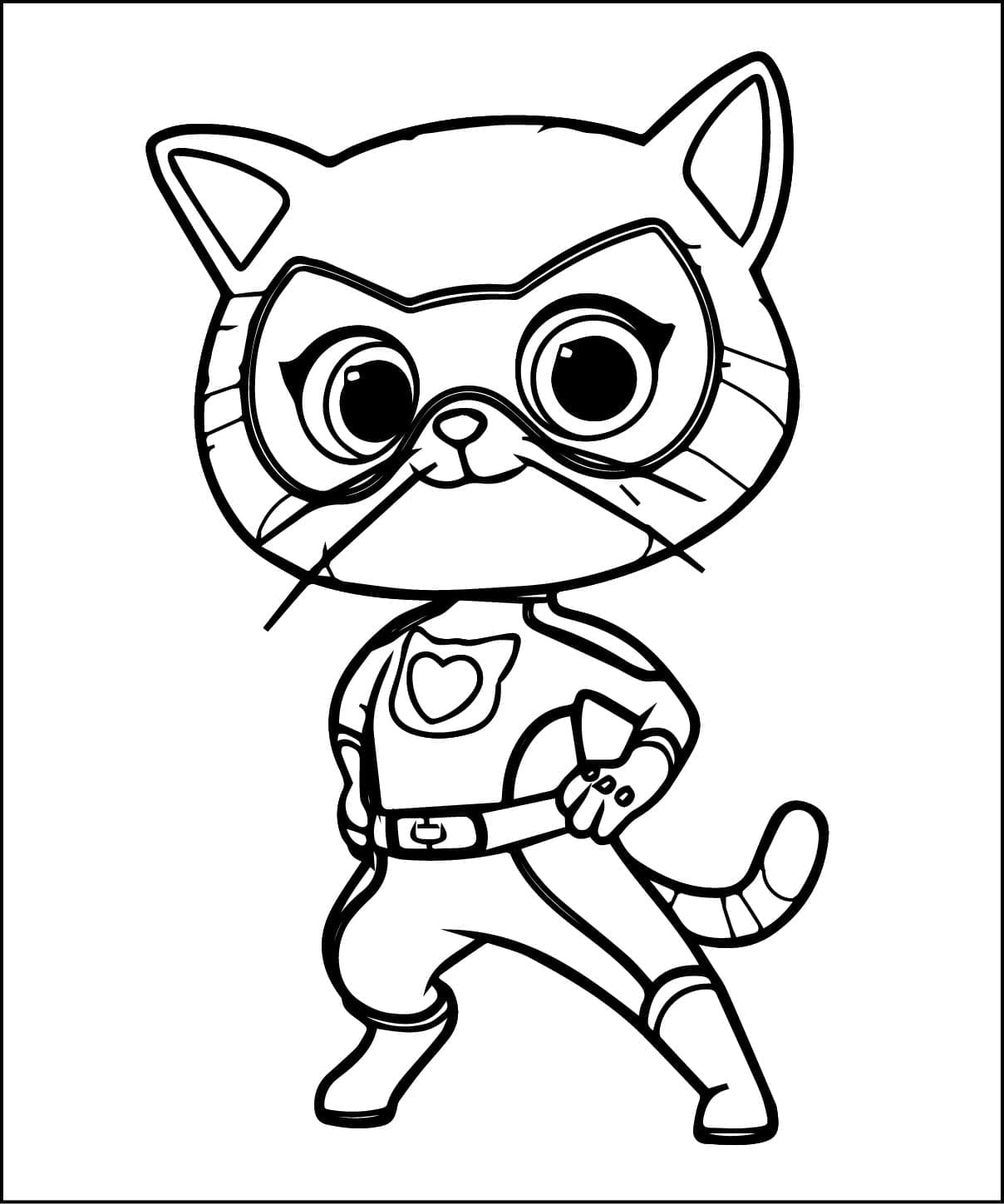 Ginny fra Superkillinger Tegninger til Farvelægning