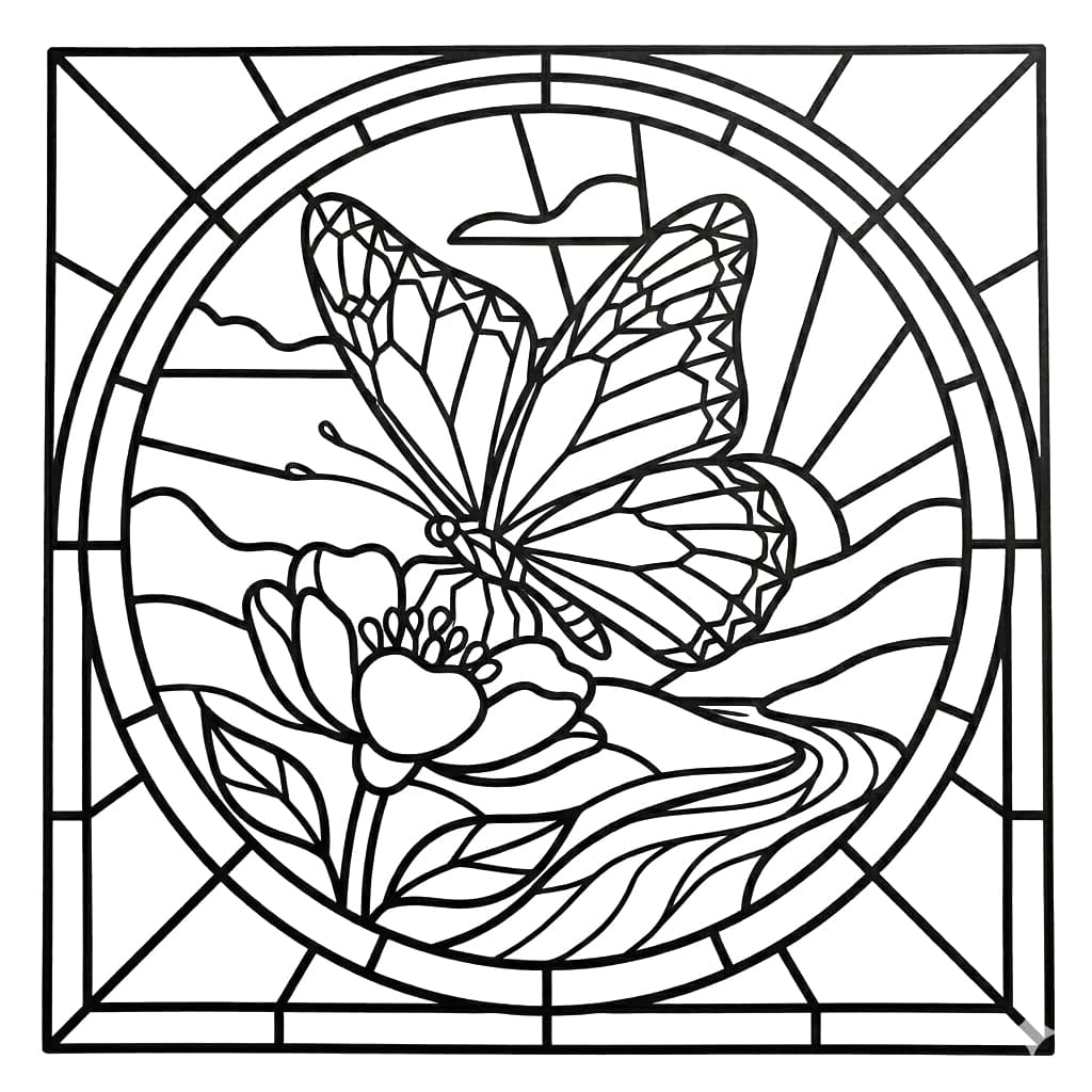 Glasmaleri Tegninger til Farvelægning