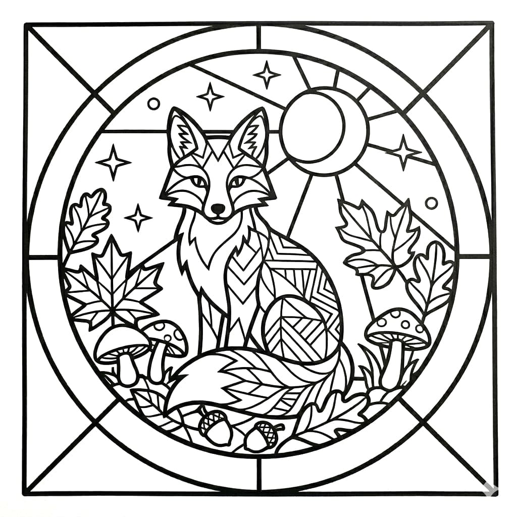 Glasmalerirev Tegninger til Farvelægning