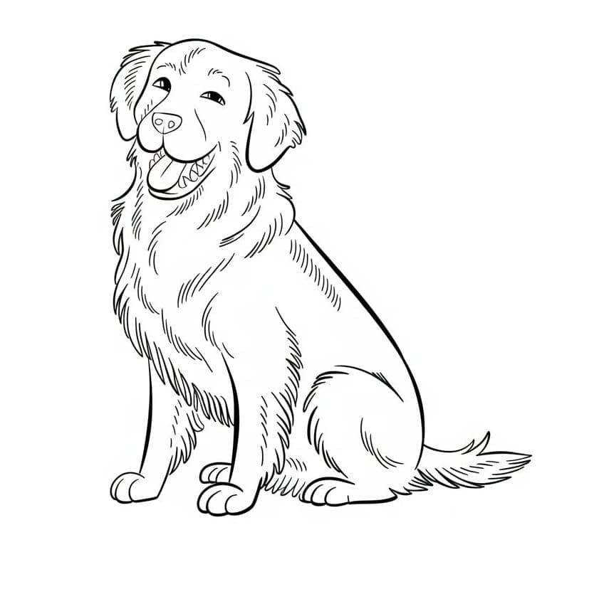 Golden Retriever Sjov Tegninger til Farvelægning