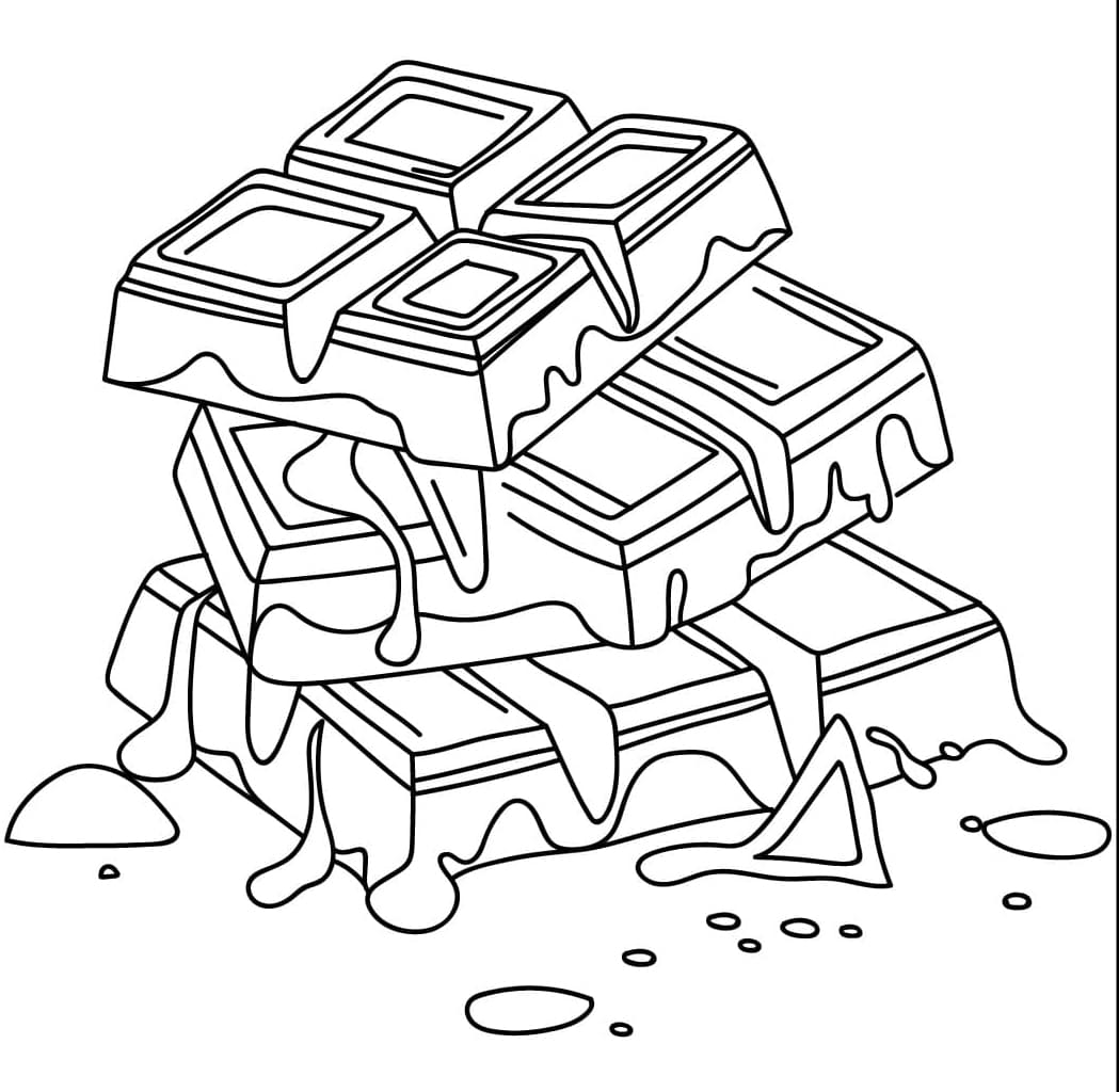 Gratis chokolade Tegninger til Farvelægning