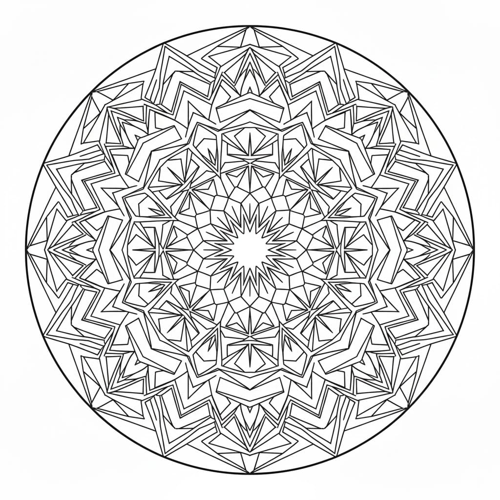 Gratis Kalejdoskop-print til børn Tegninger til Farvelægning