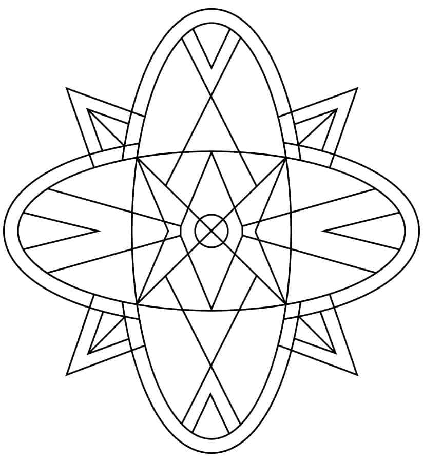 Gratis printbart kalejdoskop Tegninger til Farvelægning