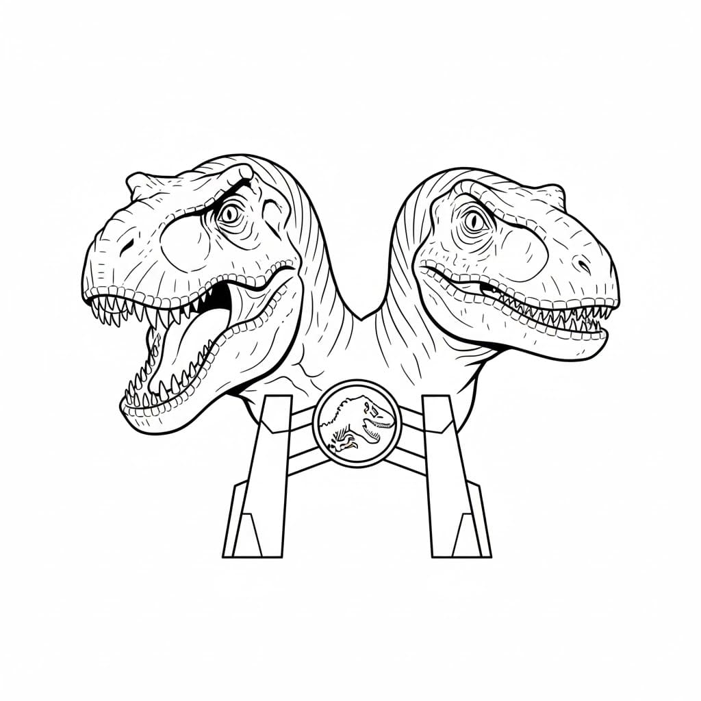 Jurassic World for børn Tegninger til Farvelægning
