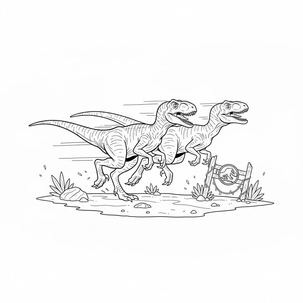 Jurassic World gratis print til børn Tegninger til Farvelægning