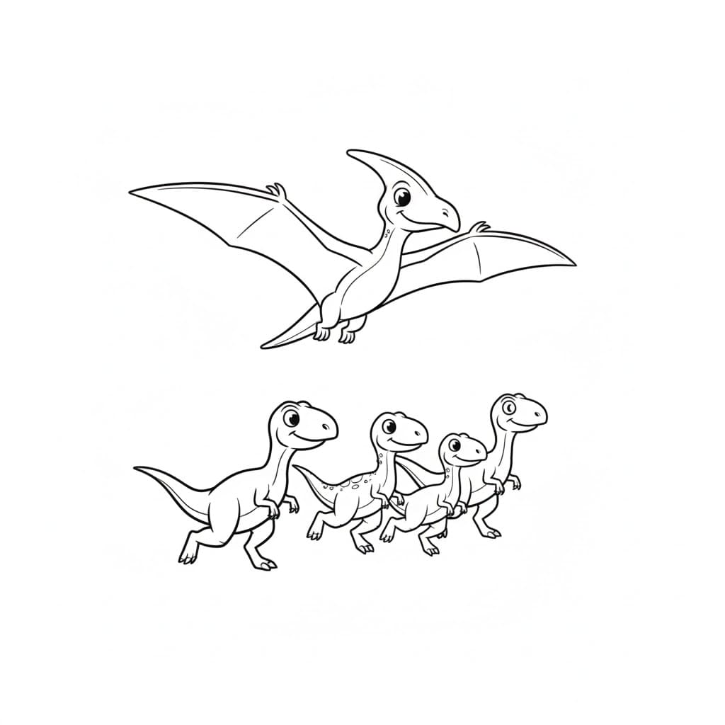 Jurassic World-grundlæggende Tegninger til Farvelægning