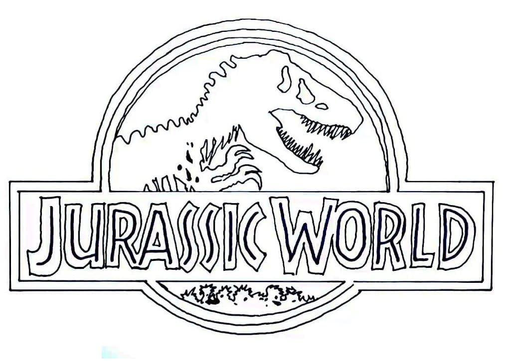 Jurassic World Logo Tegninger til Farvelægning