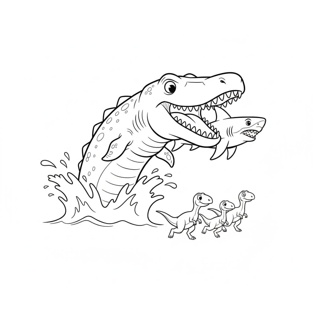 Jurassic World print gratis Tegninger til Farvelægning