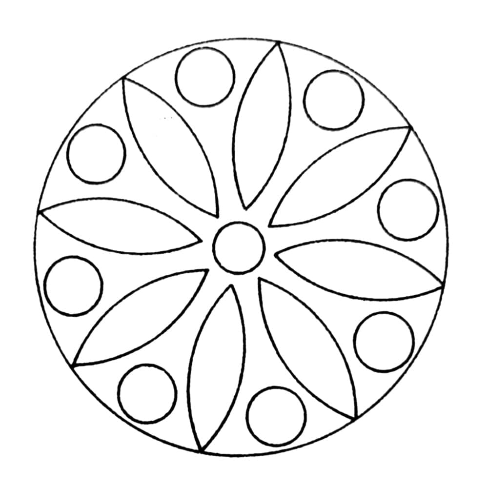 Kalejdoskop for børn Tegninger til Farvelægning