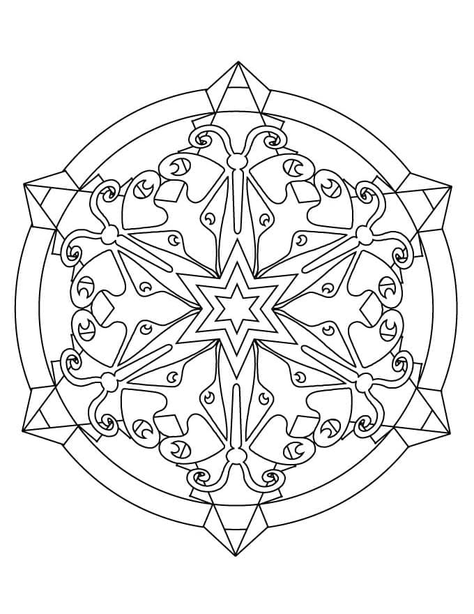 Kalejdoskop for voksne Tegninger til Farvelægning