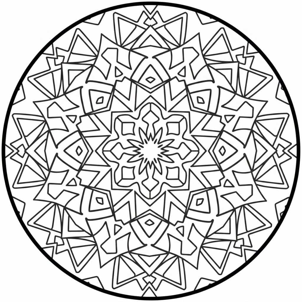 Kalejdoskop printbart Tegninger til Farvelægning