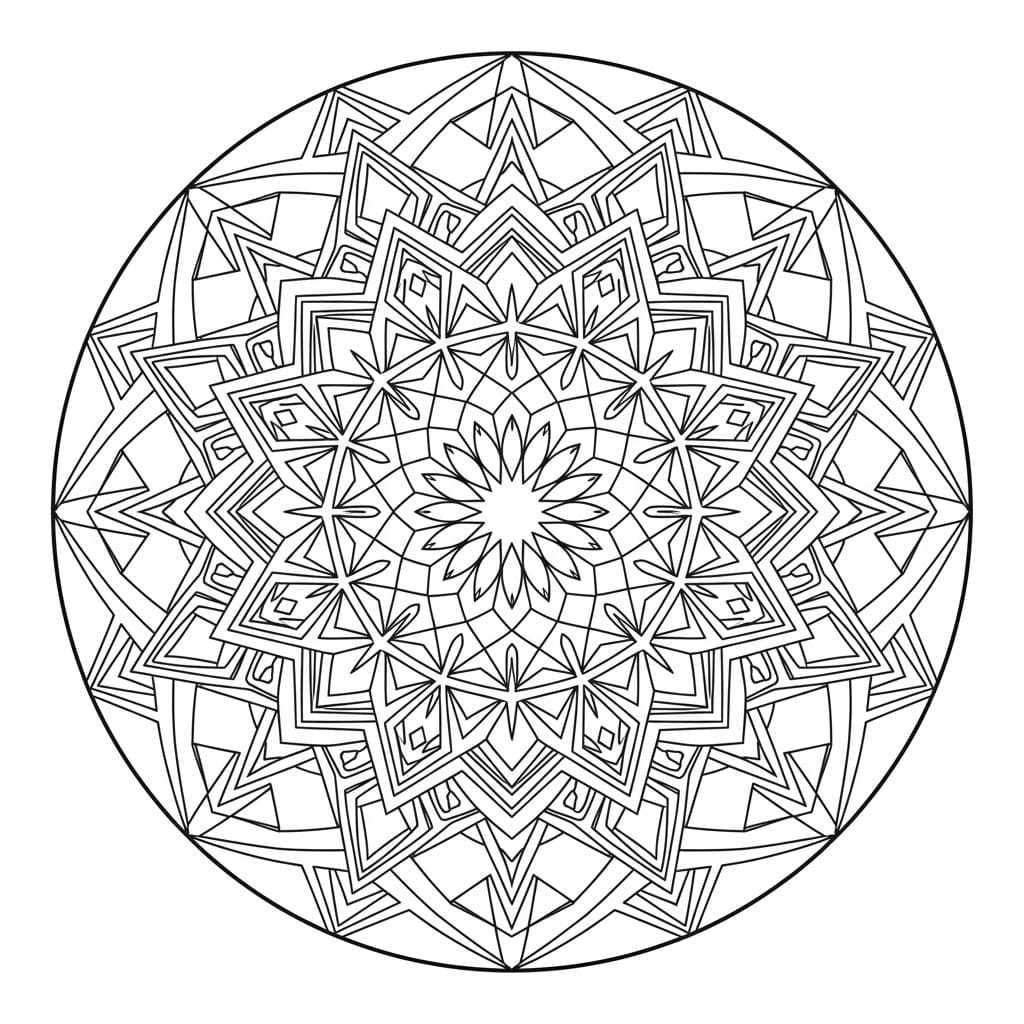 Kalejdoskop til udskrivning Tegninger til Farvelægning