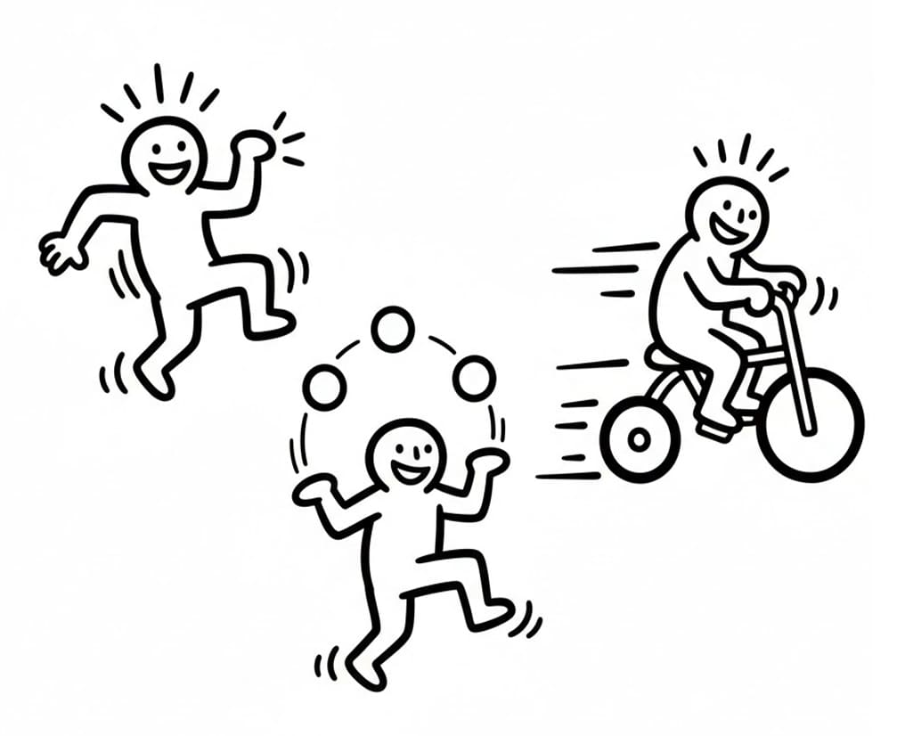 Keith Haring Fantastisk Tegninger til Farvelægning