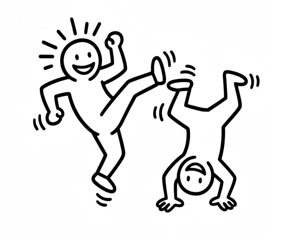 Keith Haring print gratis Tegninger til Farvelægning