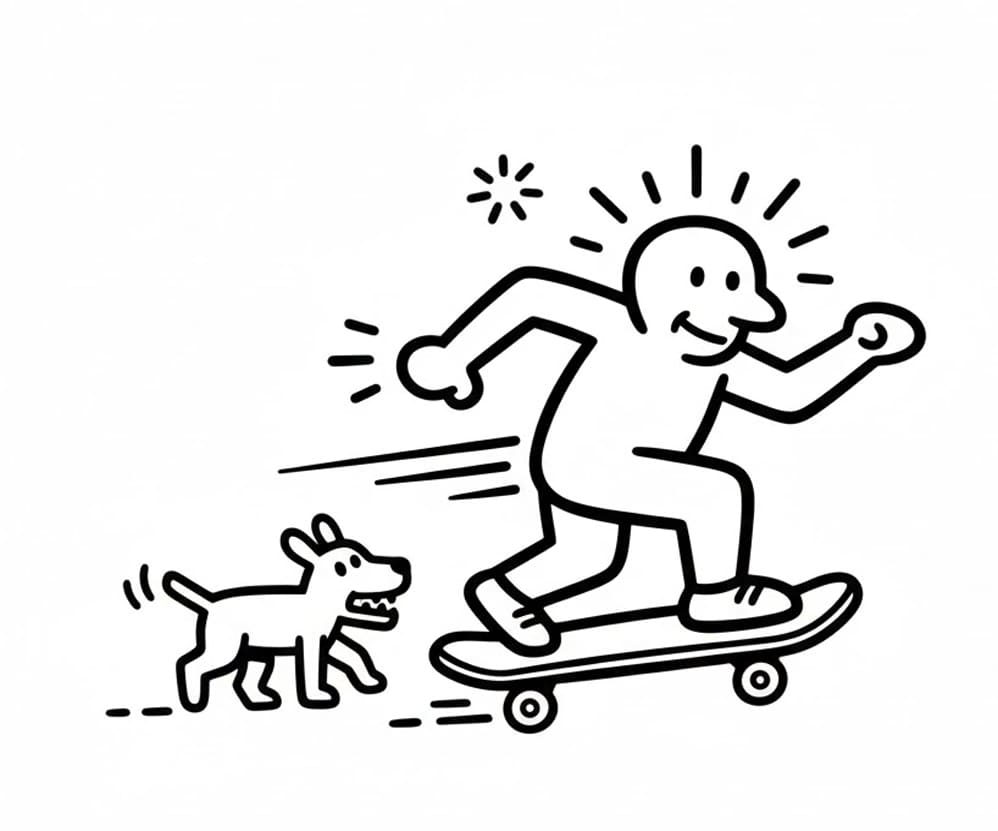 Keith Haring printbar Tegninger til Farvelægning