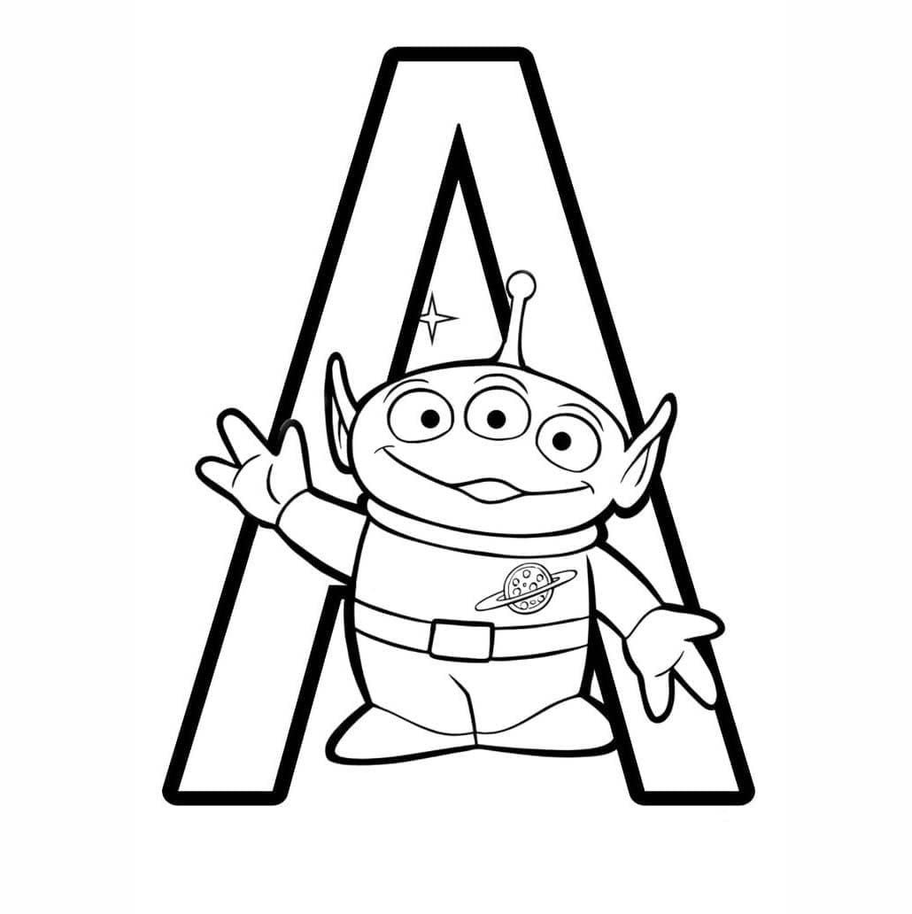 Kuld A er til Alien Tegninger til Farvelægning