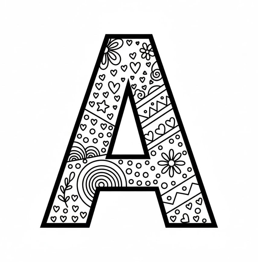 Kuld A flot Tegninger til Farvelægning