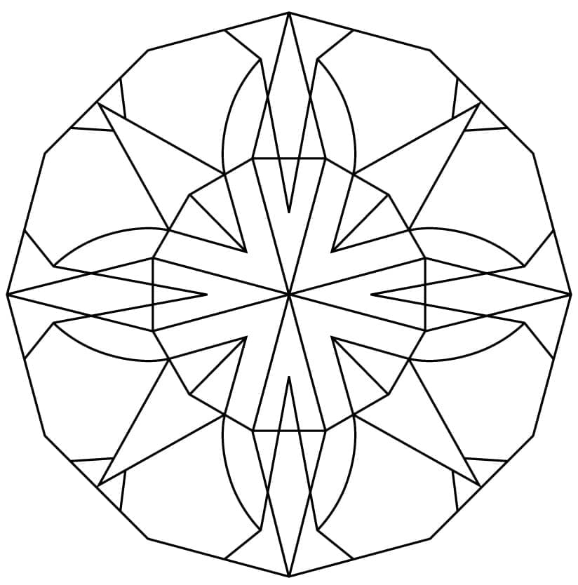 Meget simpelt kalejdoskop Tegninger til Farvelægning