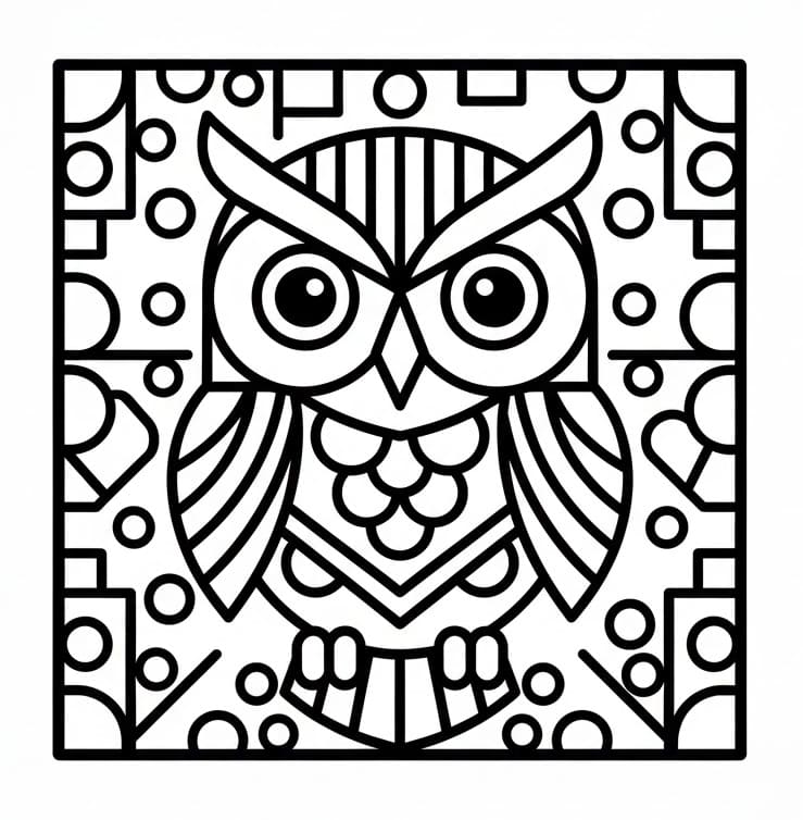 Mosaik til børn Tegninger til Farvelægning