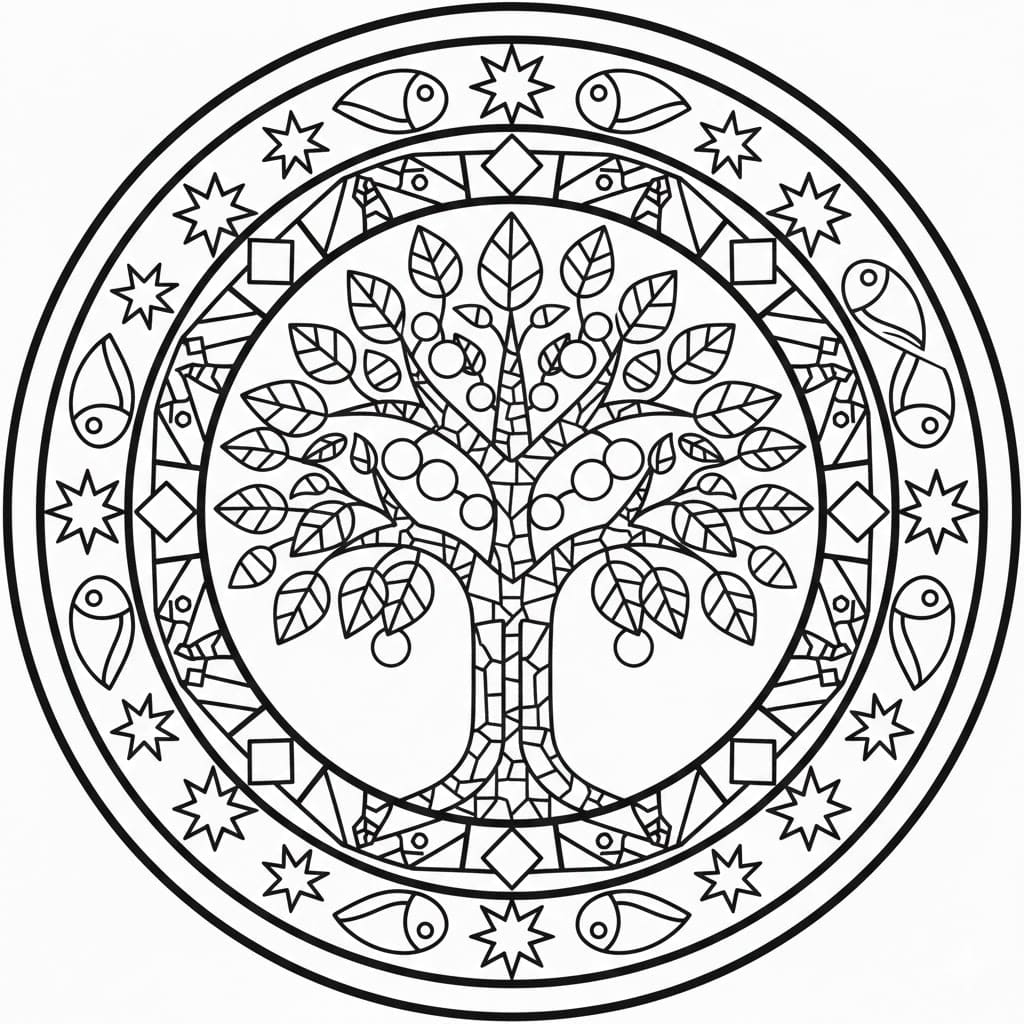 Mosaikbillede Tegninger til Farvelægning