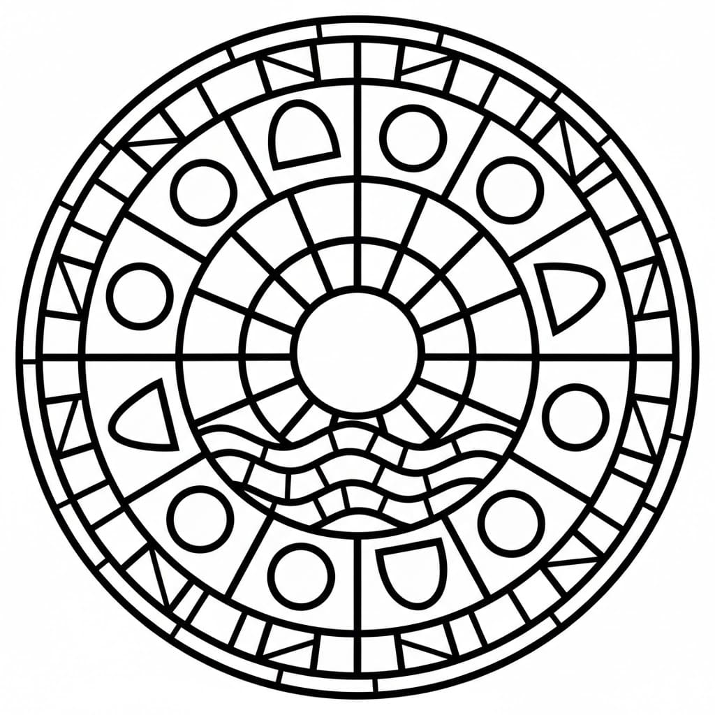 Mosaik Tegninger til Farvelægning