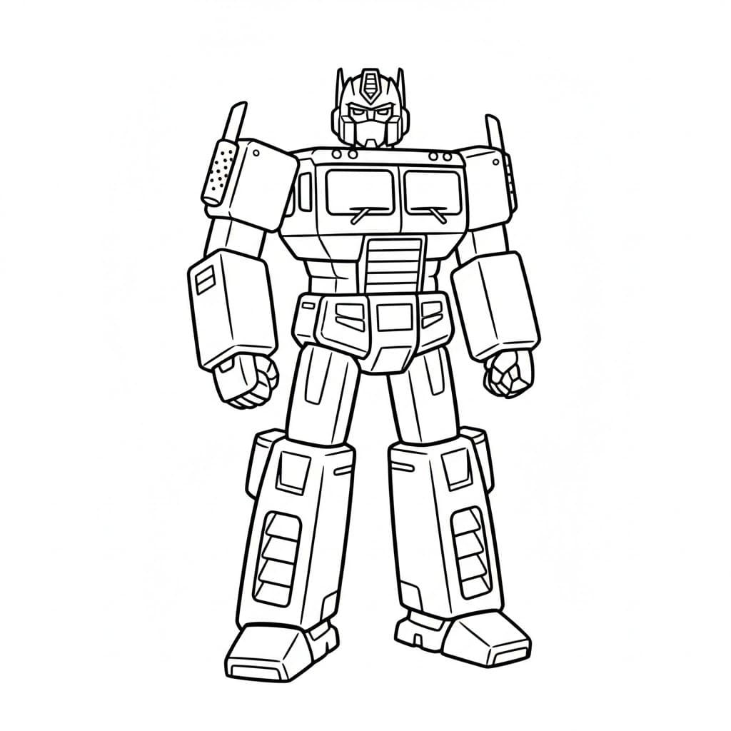 Optimus Prime Tegninger til Farvelægning