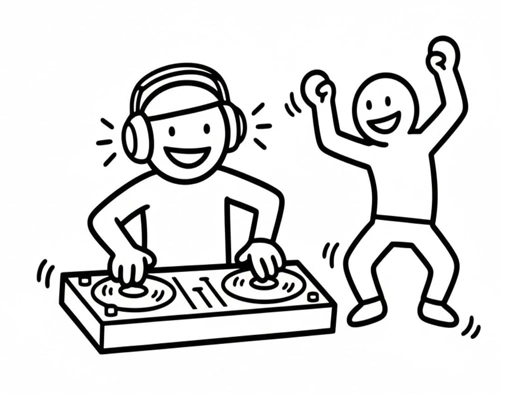 Sjove Keith Haring Tegninger til Farvelægning