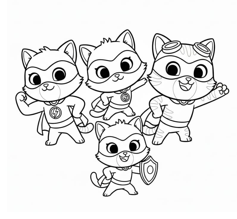 Superkillinger let Tegninger til Farvelægning