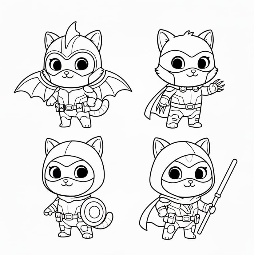 Superkillinger tegne Tegninger til Farvelægning