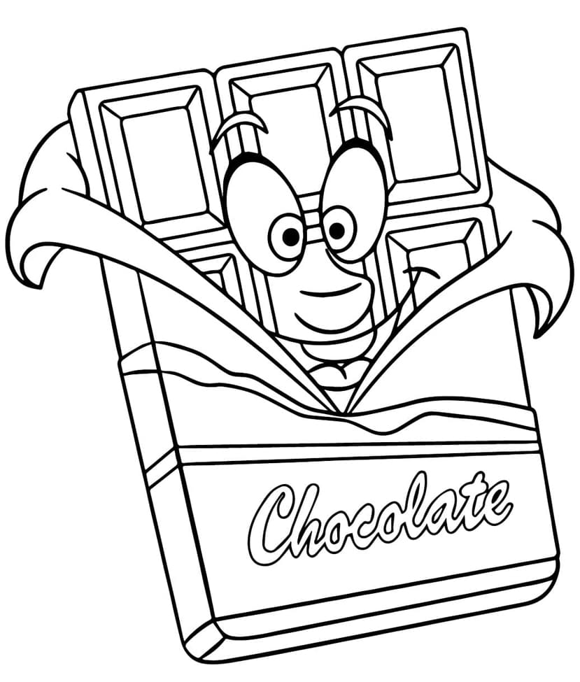 Tegneserie chokolade Tegninger til Farvelægning