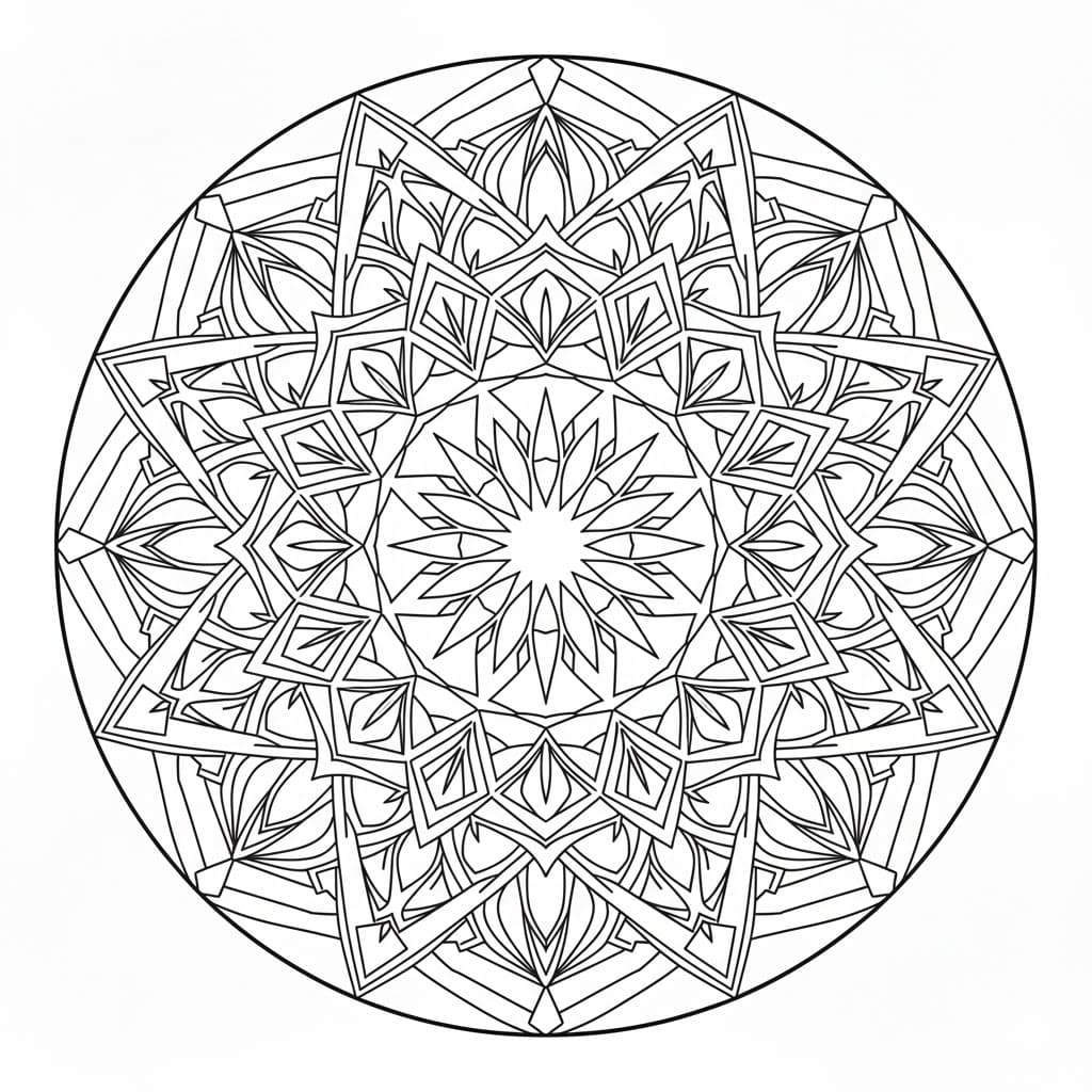 Tegning af kalejdoskop Tegninger til Farvelægning