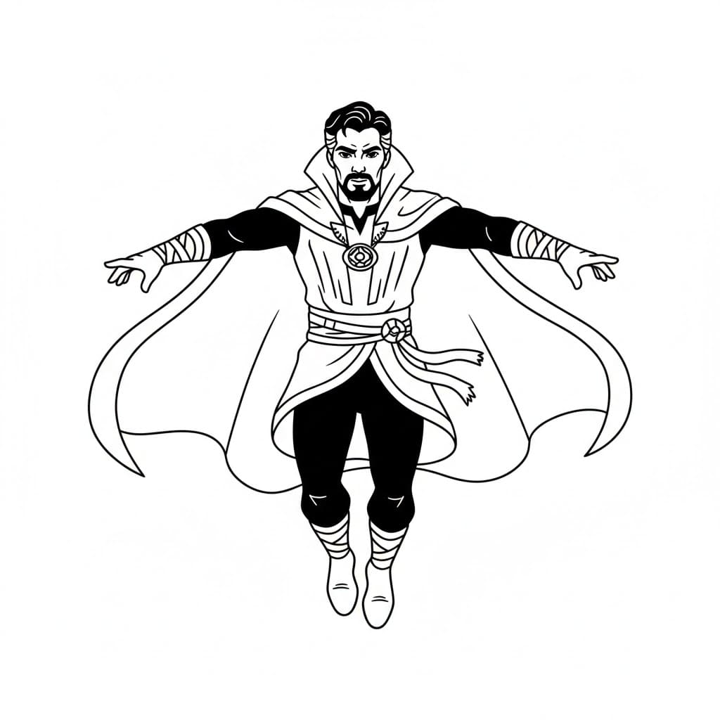 Udskriv Doctor Strange Tegninger til Farvelægning