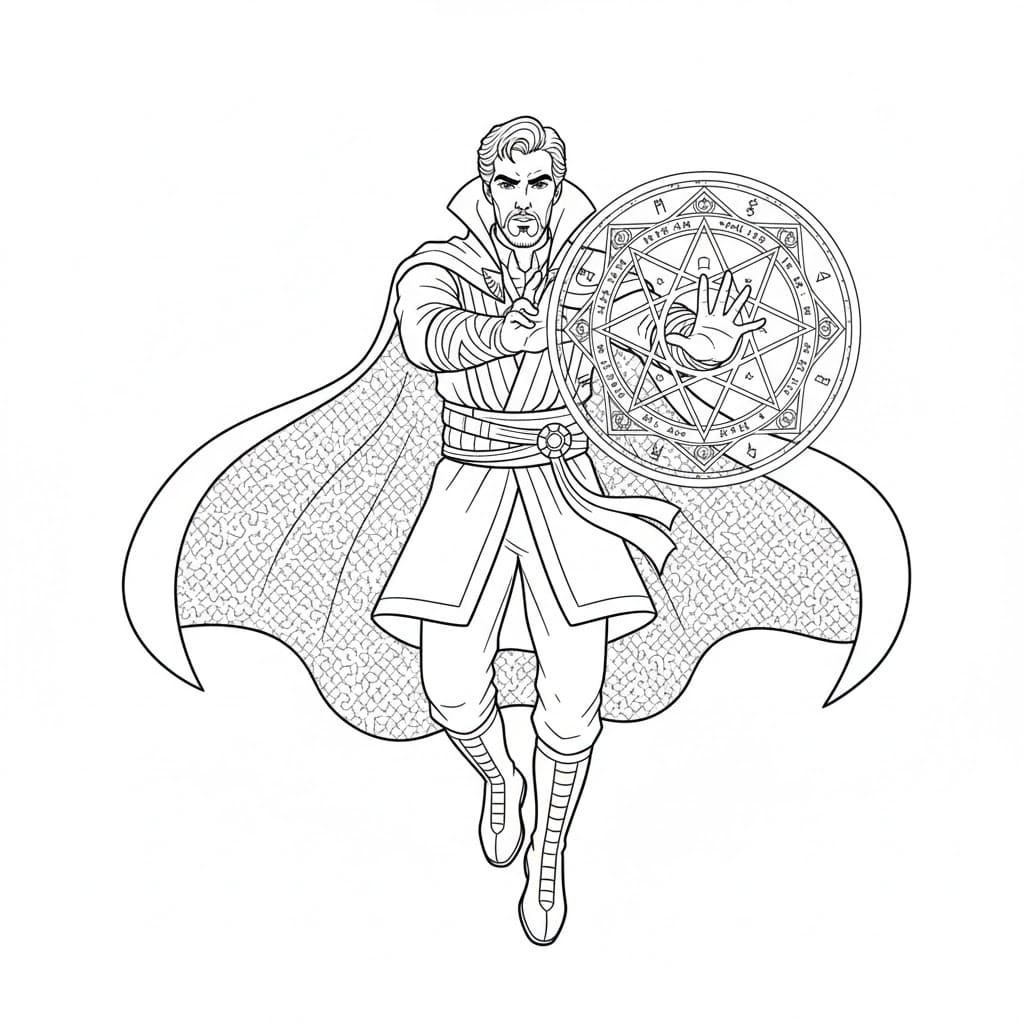 Udskriv Doctor Strange gratis Tegninger til Farvelægning