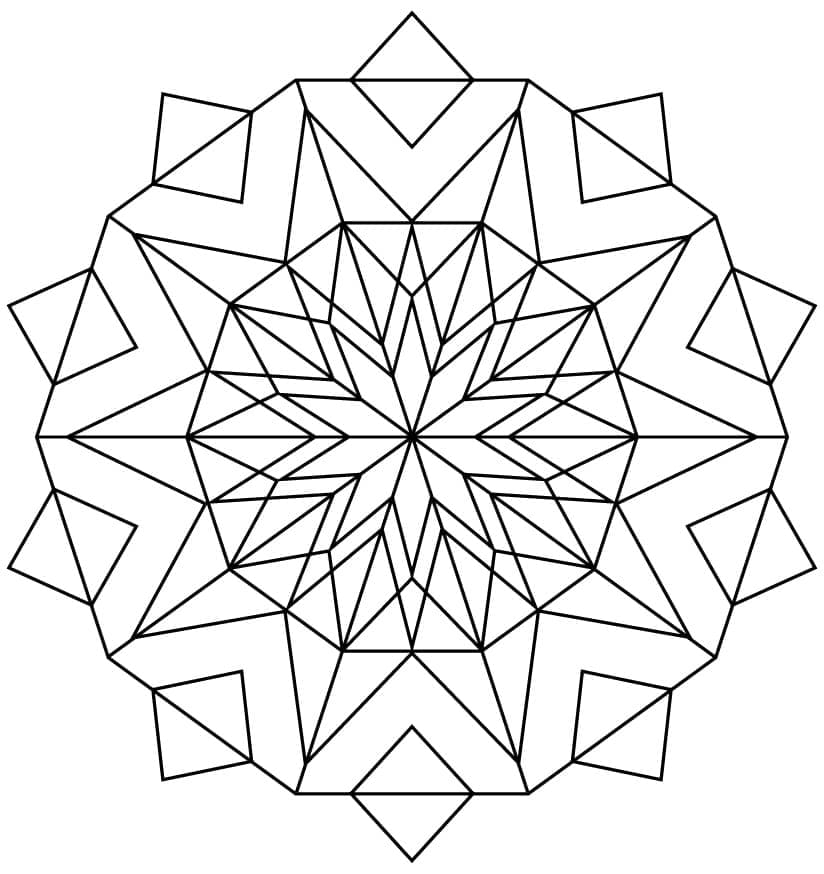 Udskriv Kalejdoskop Tegninger til Farvelægning