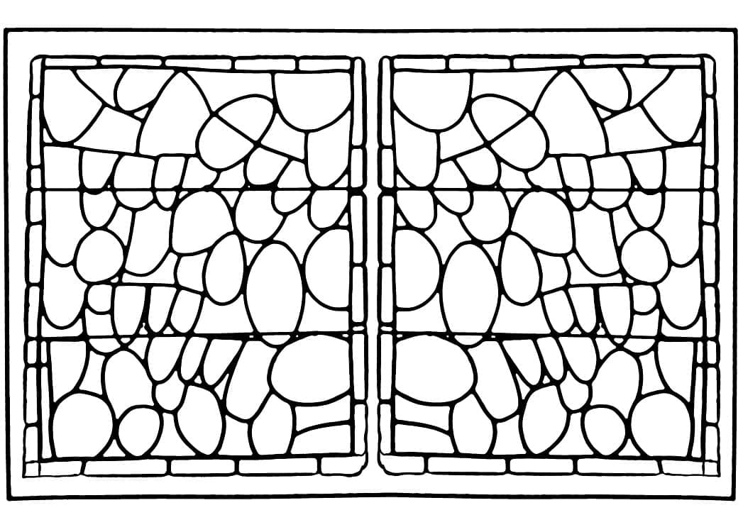 Utskrivbart Glasmaleri-vindu Tegninger til Farvelægning