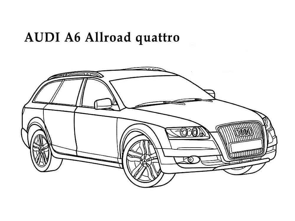 Audi A6 Allroad Quattro Tegninger til Farvelægning