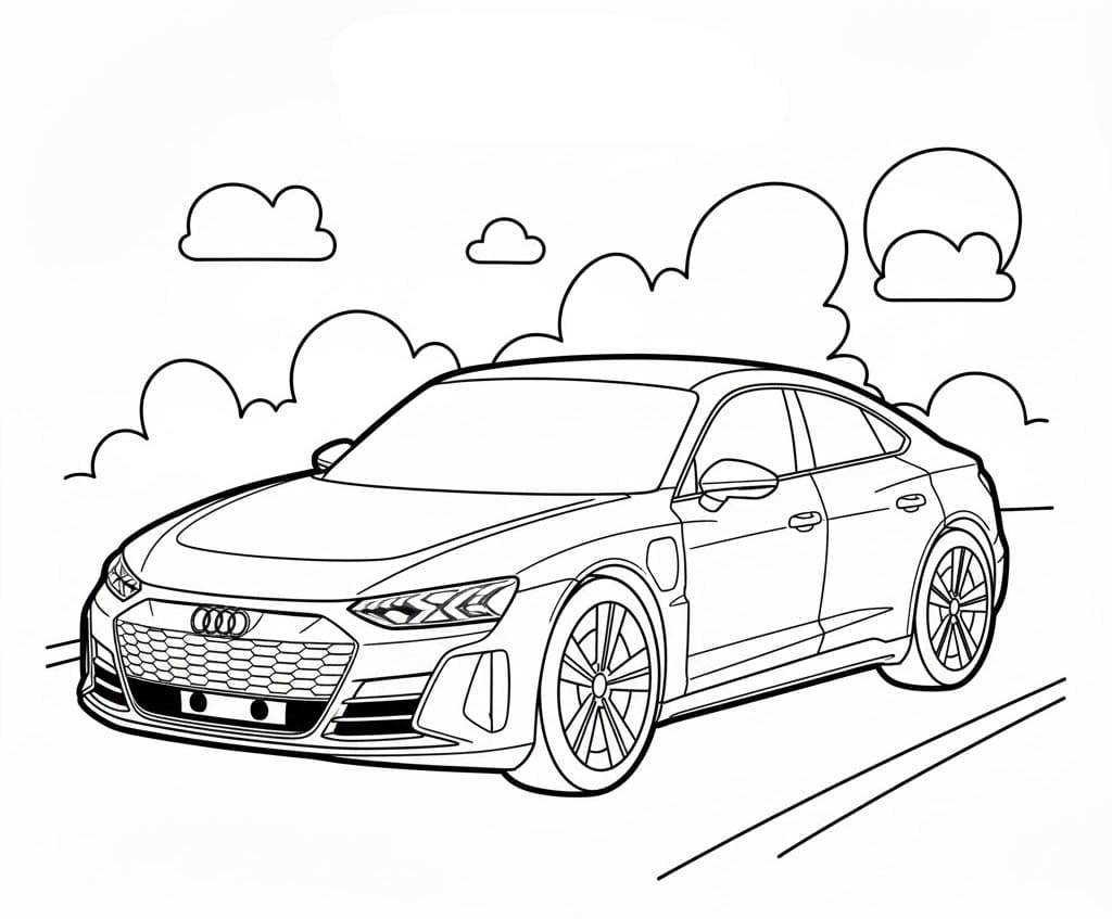 Audi Elegant Bil Tegninger til Farvelægning