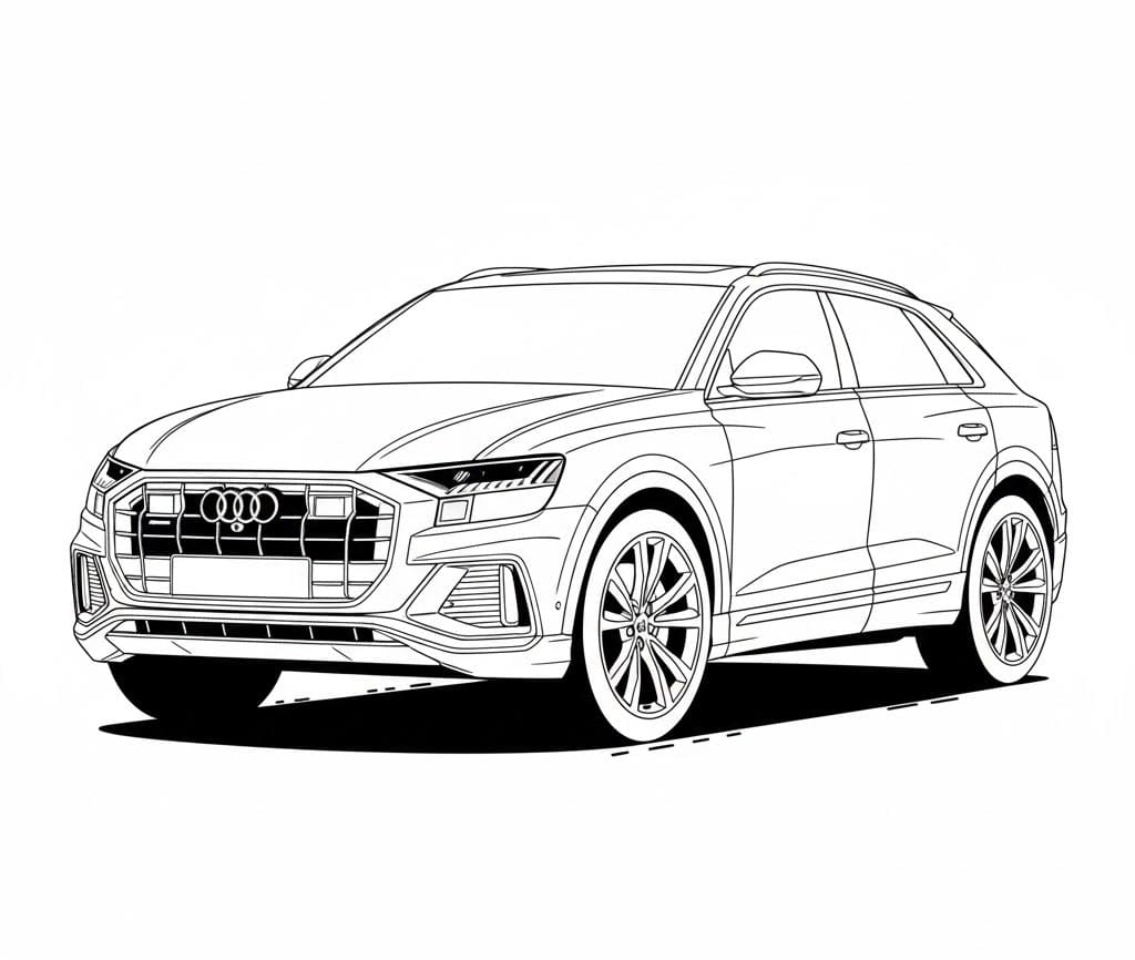 Audi Moderne Bil Tegninger til Farvelægning