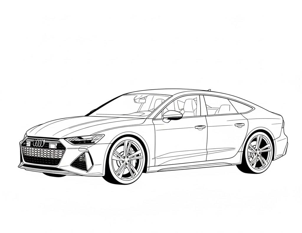 Audi Ny Model Tegninger til Farvelægning