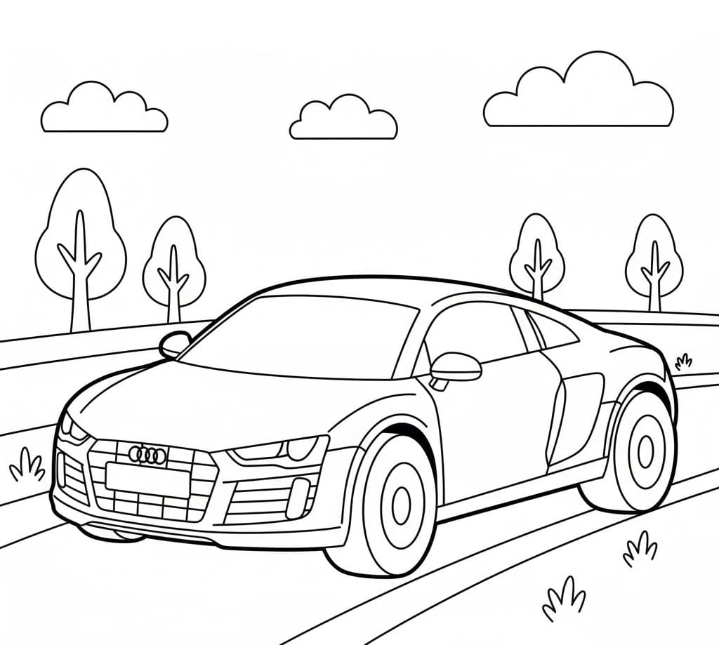 Audi Parkvej Tegninger til Farvelægning